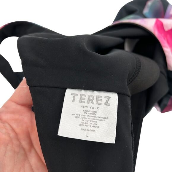 NWT Terez floral printed reversible scoopneck razorback sports bra size large - Picture 4 of 4